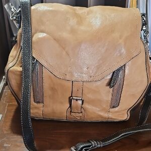 Olivia Harris Brown Leather Crossbody Bag